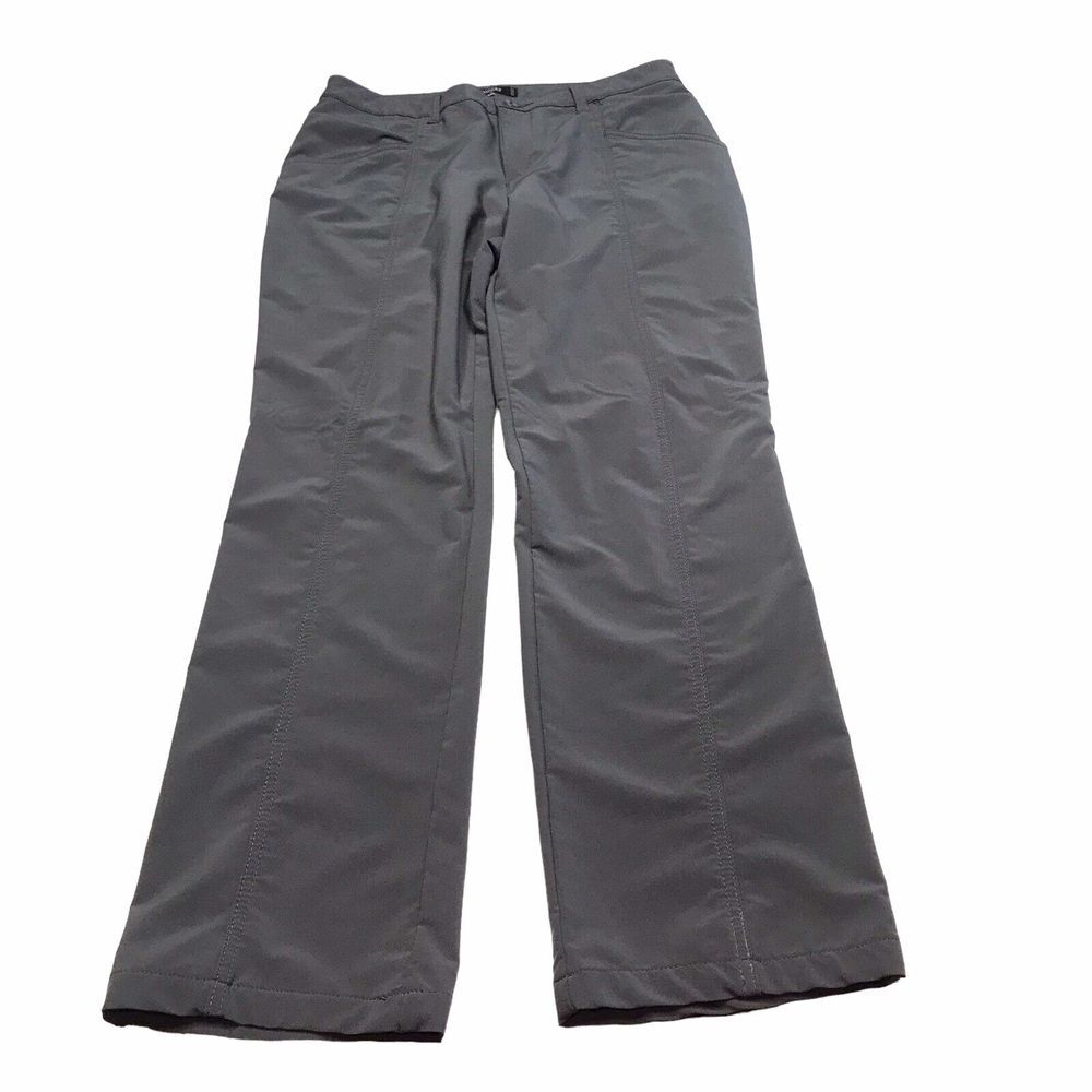 Riders By‎ Lee Woman's10M Straight Pants gray stretch light belt loop zip button